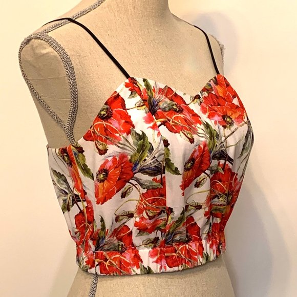 Clover Canyon Frederick Floral Crop Cami Size Medium - Picture 7 of 12